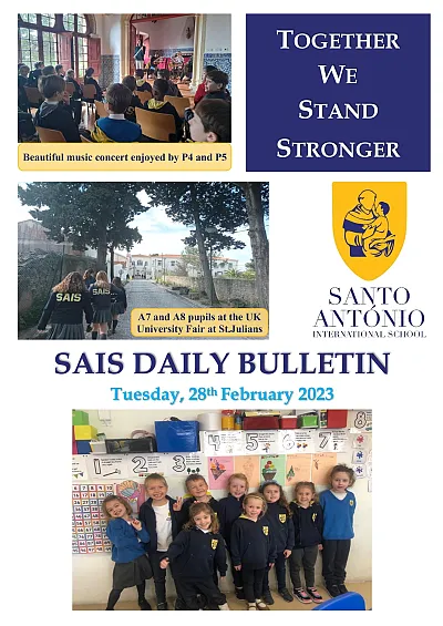 Daily bulletin 28th FEBRUARY SAIS