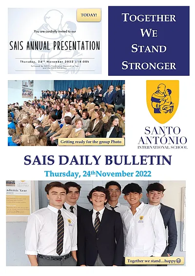 Daily bulletin 24th November Thursday SAIS