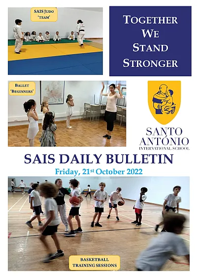 Daily bulletin 21 October Friday SAIS