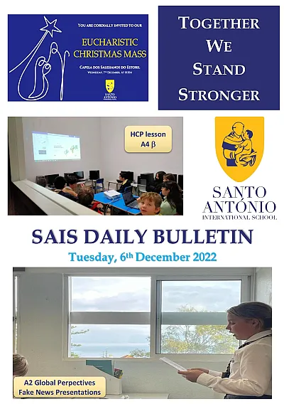 Daily bulletin 6th December Monday SAIS