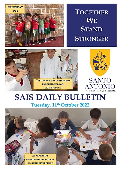 Daily bulletin 11th October Monday SAIS