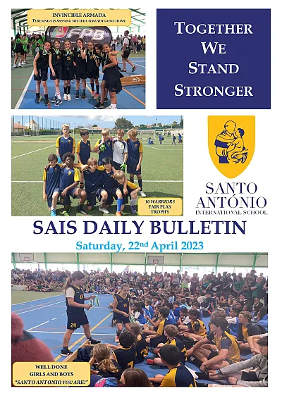 Daily bulletin saturday 22th april SAIS