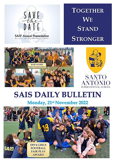 Daily bulletin 21st Novembermonday SAIS