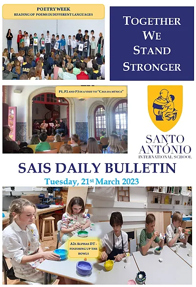 Daily bulletin Tuesday 21st MARCH SAIS