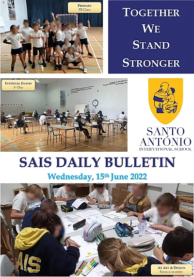 Daily bulletin 15th June Wednesday SAIS