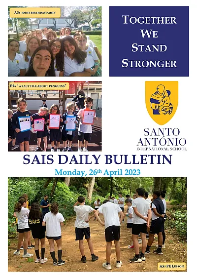 Daily bulletin Friday 26th APRIL SAIS