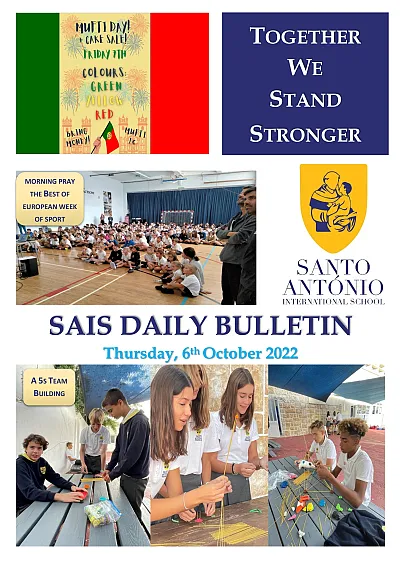 Daily bulletin 6th October Thursday SAIS