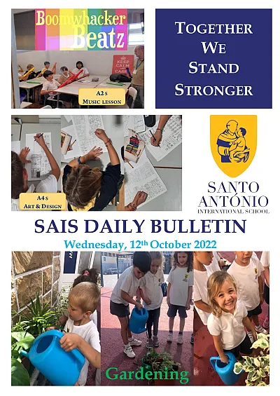 Daily bulletin 12th October Monday SAIS