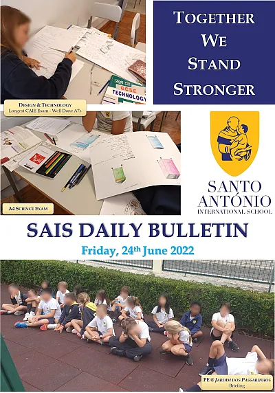 Daily bulletin 24th June Friday SAIS