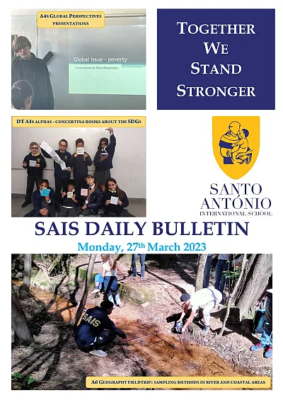 Daily bulletin Monday 27th MARCH SAIS