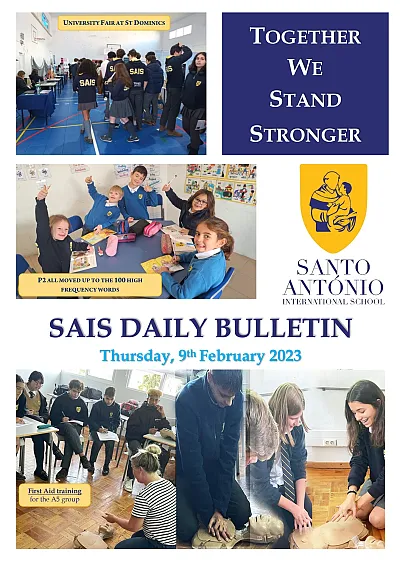 Daily bulletin 9TH february Monday SAIS