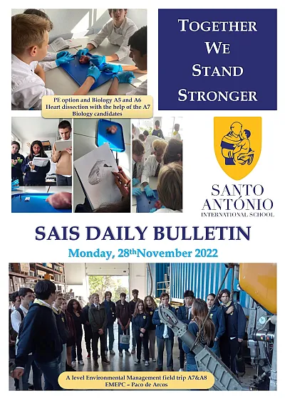 Daily bulletin 28th November Monday SAIS