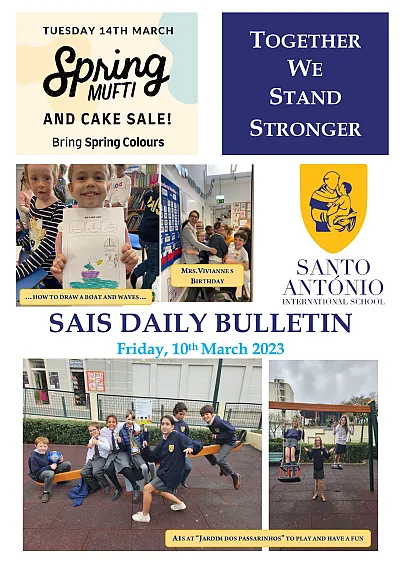 Daily bulletin Friday 10th MARCH SAIS