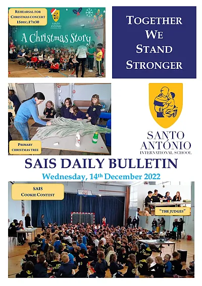 Daily bulletin 14th December Wednesday SAIS