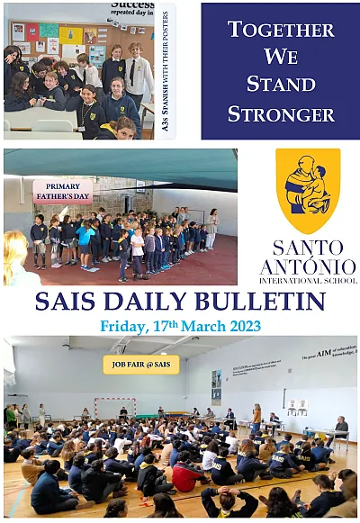 Daily bulletin Friday 17th MARCH SAIS