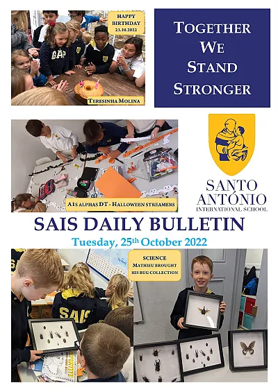 Daily Bulletin Tuesday 25th October 2022 SAIS