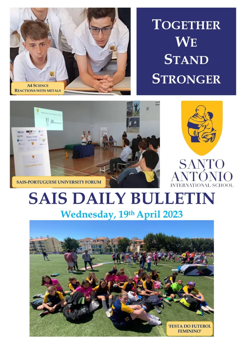 Daily bulletin Tuesday 19th MARCH SAIS