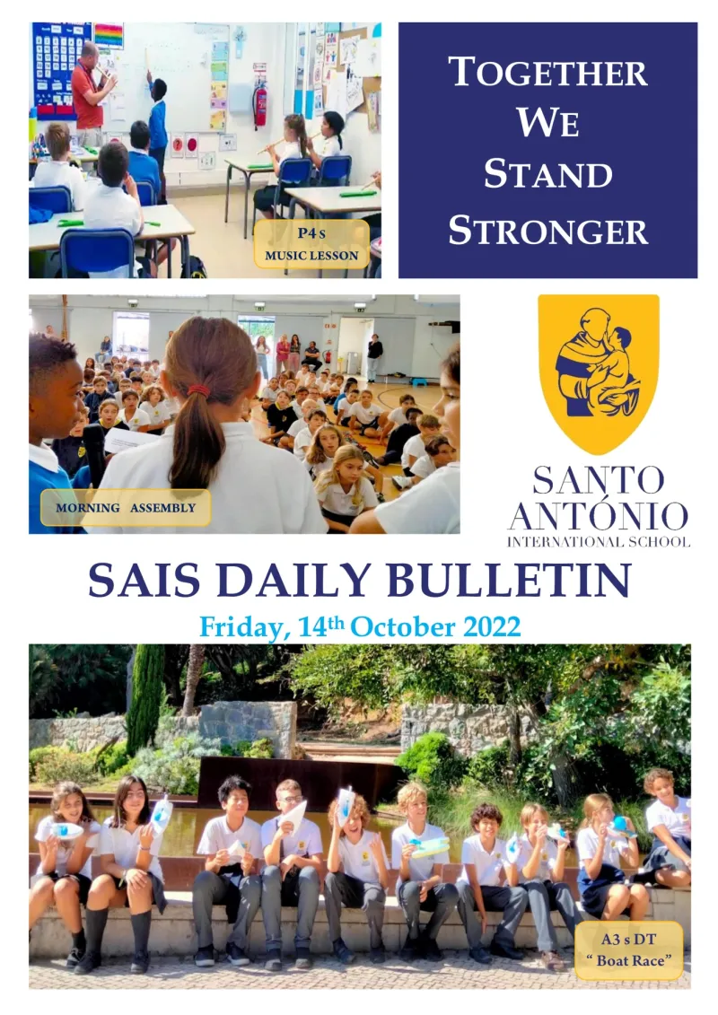 Daily bulletin 14th October Friday SAIS