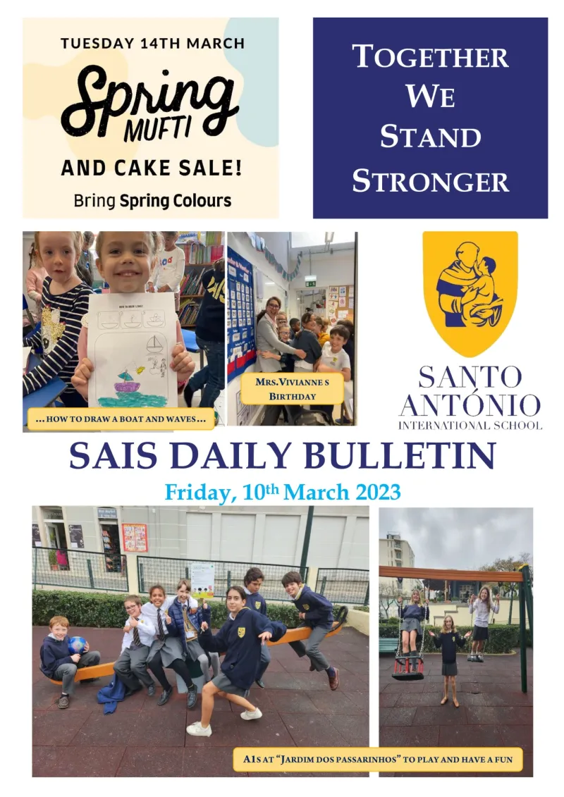 Daily bulletin Friday 10th MARCH SAIS