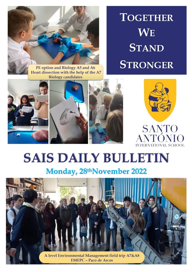 Daily bulletin 28th November Monday SAIS