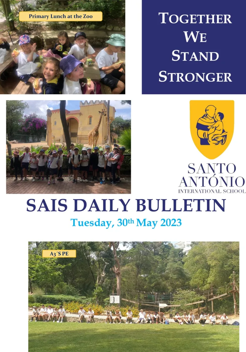 Daily bulletin TUESDAY 30TH MAYSAIS