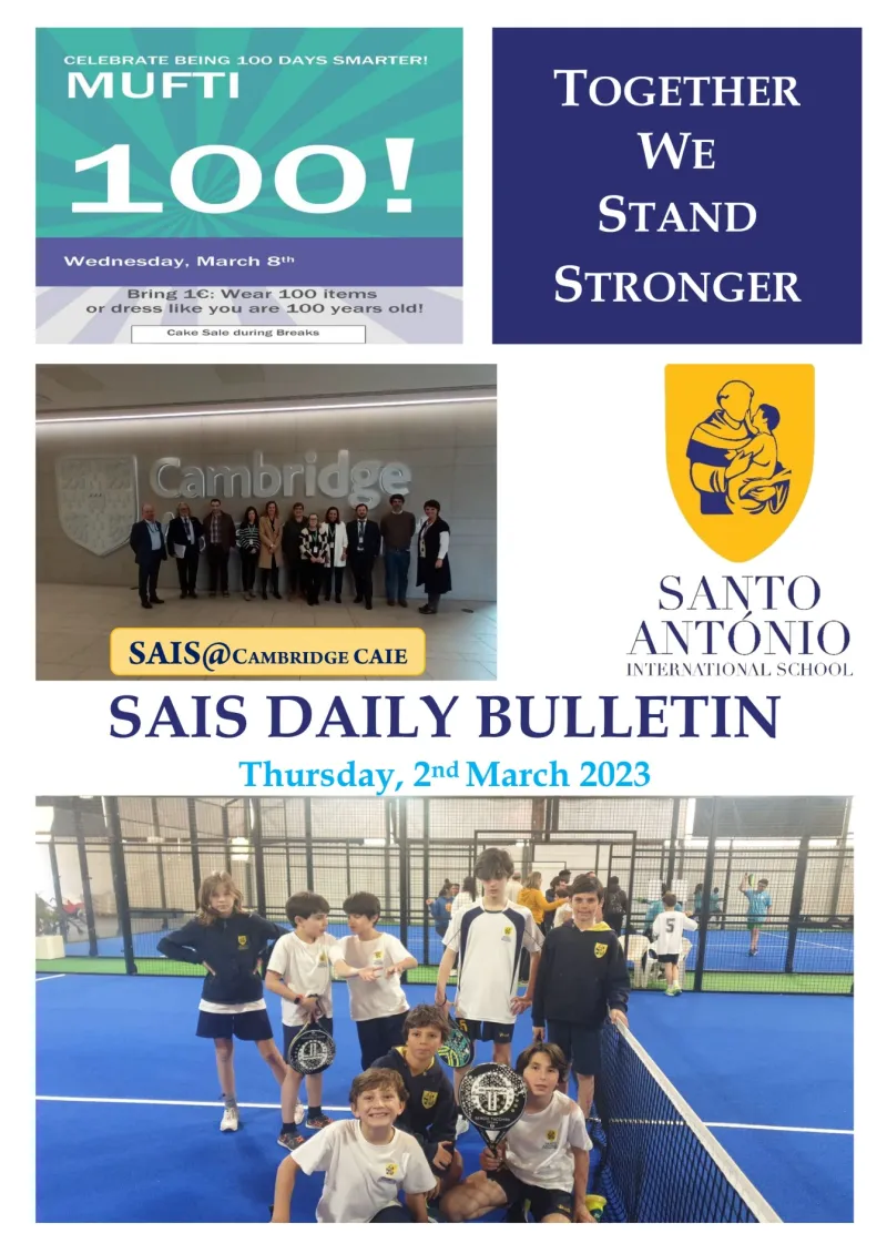 Daily bulletin 2ND MARCH SAIS