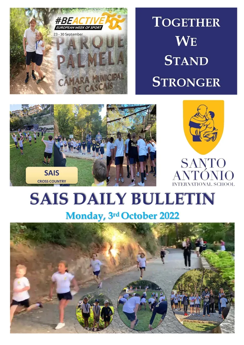 Daily bulletin 3rd October Monday SAIS