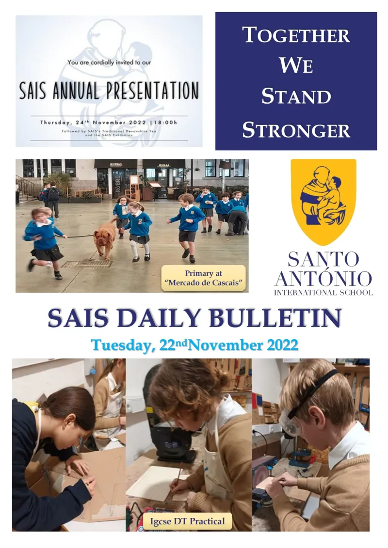 Daily bulletin 122nd November Tuesday SAIS