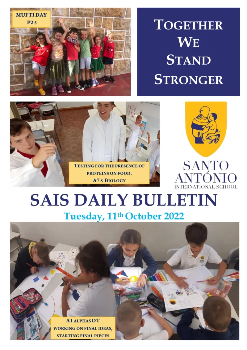 Daily bulletin 11th October Monday SAIS