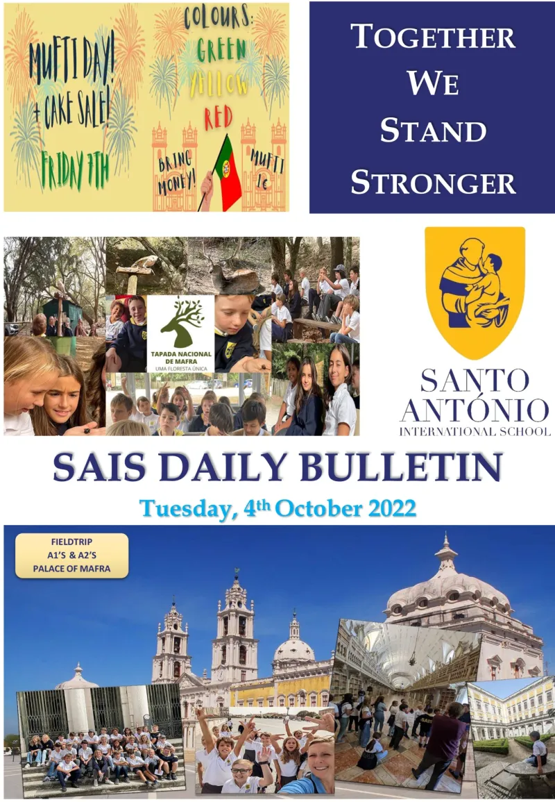 Daily bulletin 4th OCTOBER Monday SAIS