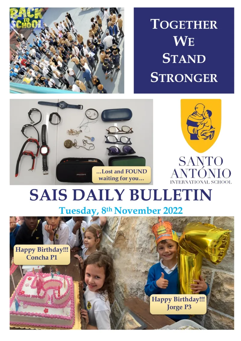 Daily bulletin Uth nOVember TUESday SAIS