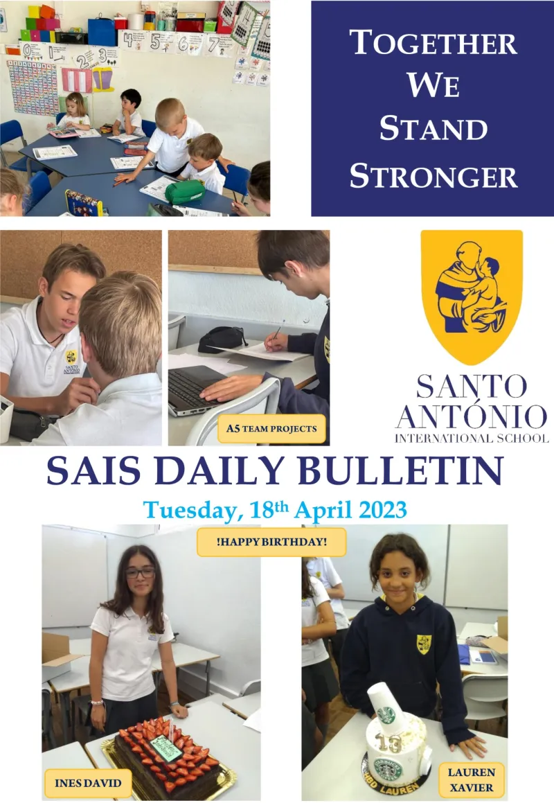 Daily bulletin Friday 31st MARCH SAIS