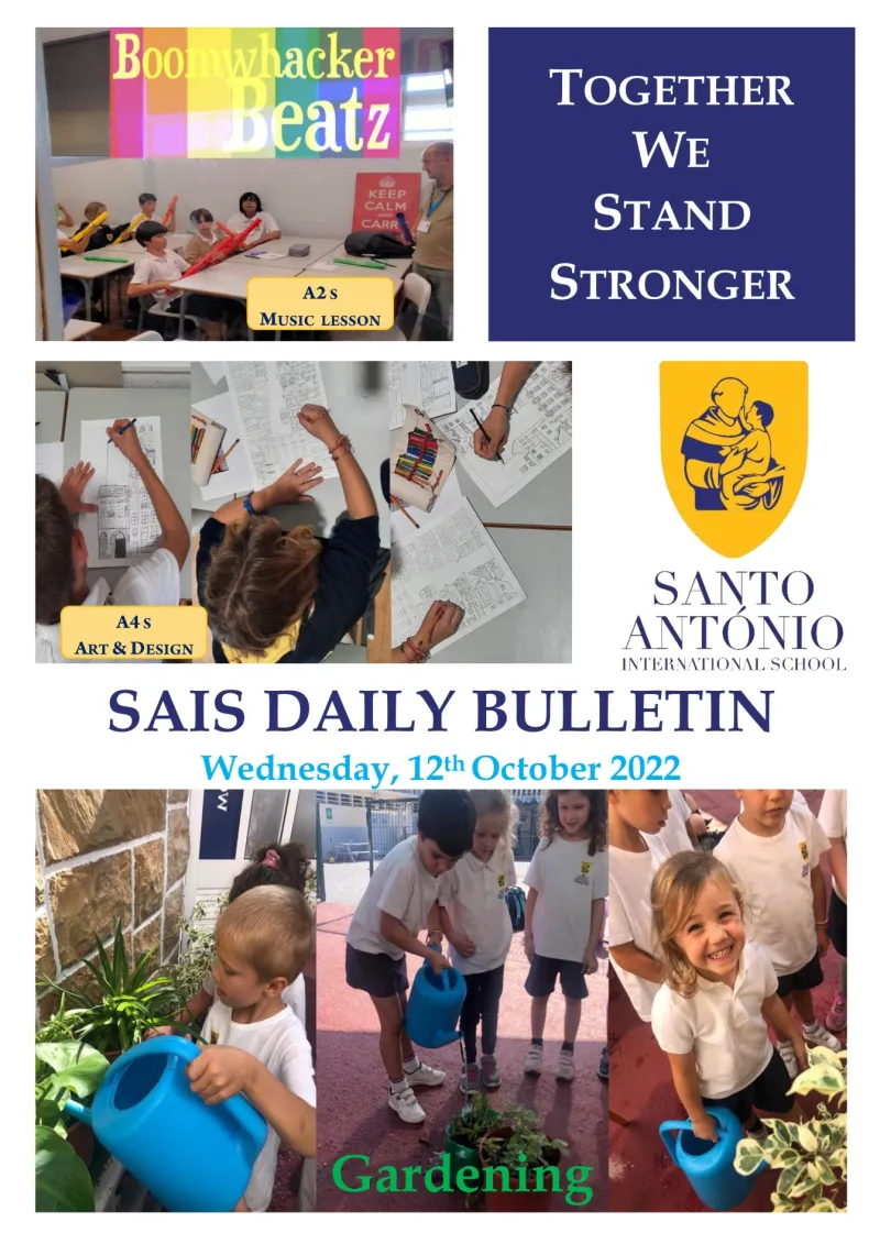 Daily bulletin 12th October Monday SAIS