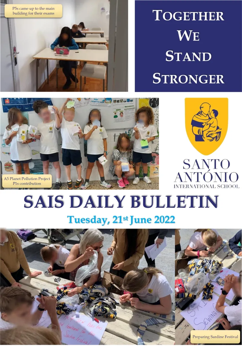 Daily bulletin 21st June Tuesday SAIS