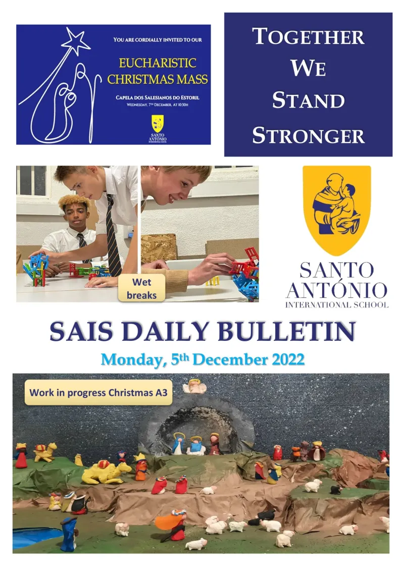 Daily bulletin 5th December Monday SAIS