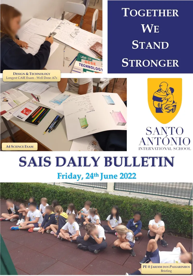 Daily bulletin 24th June Friday SAIS