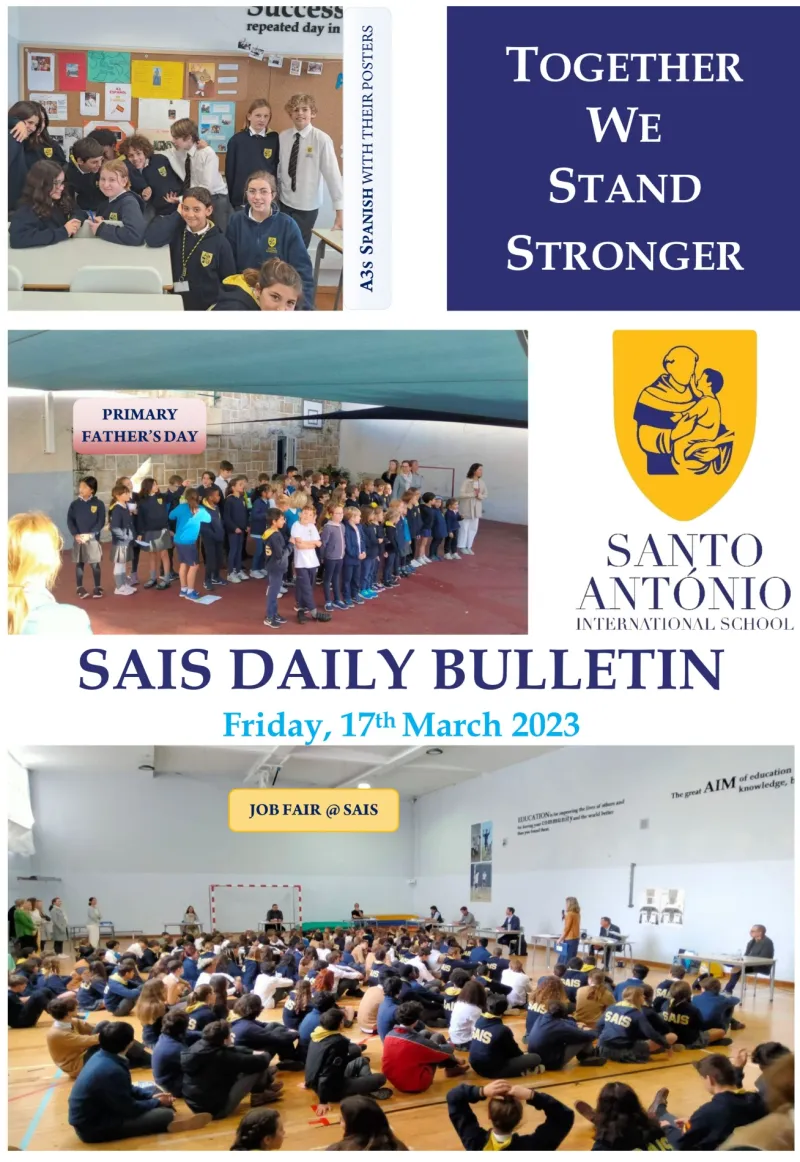 Daily bulletin Friday 17th MARCH SAIS