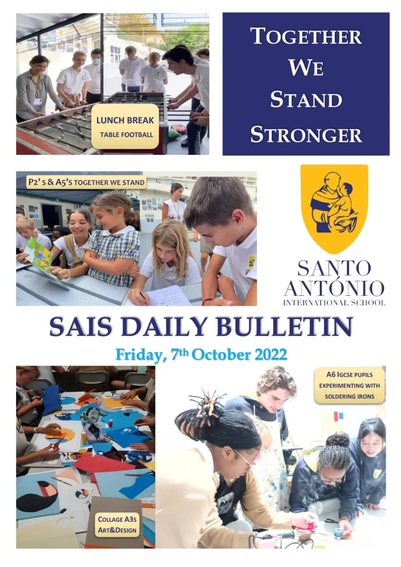 Daily bulletin 7th SOctober Friday SAIS