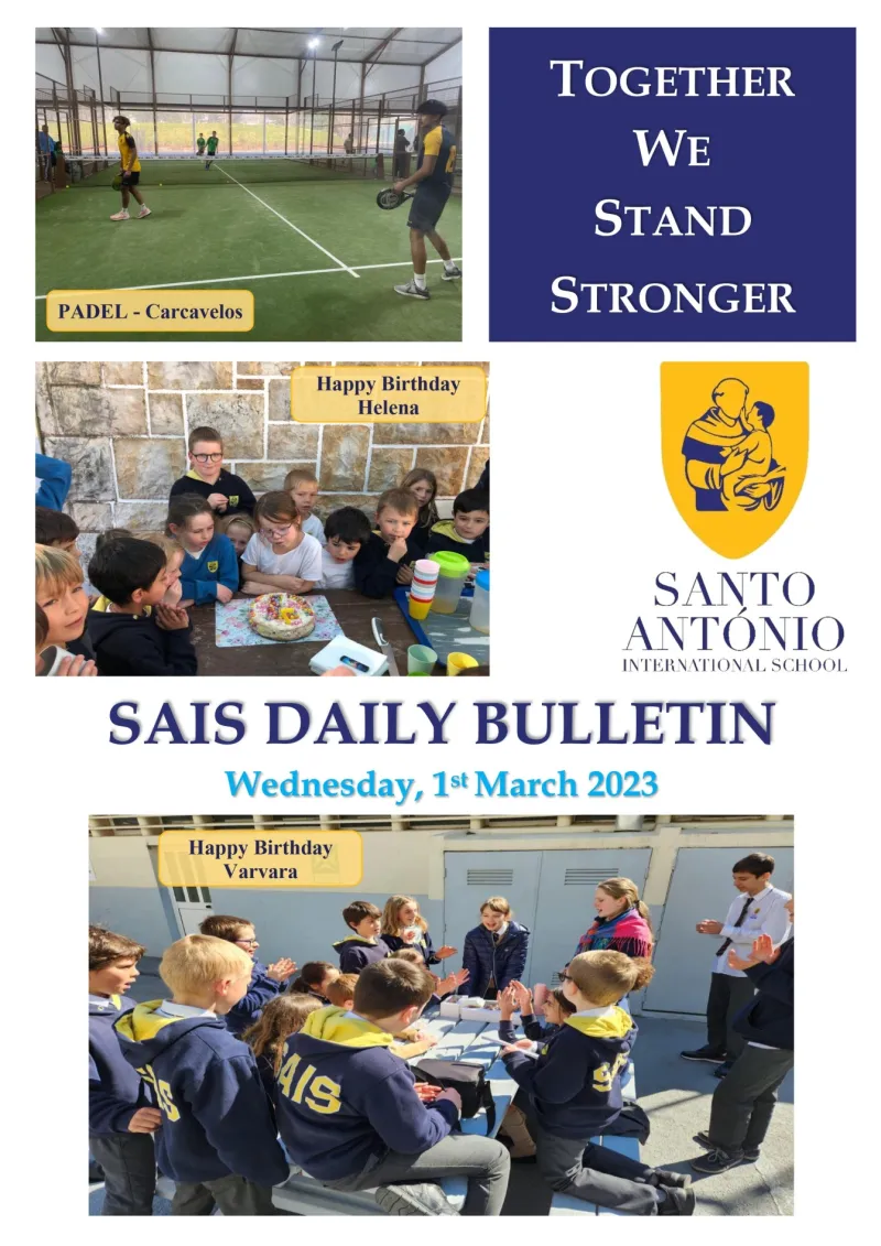 Daily bulletin 1st MARCH SAIS