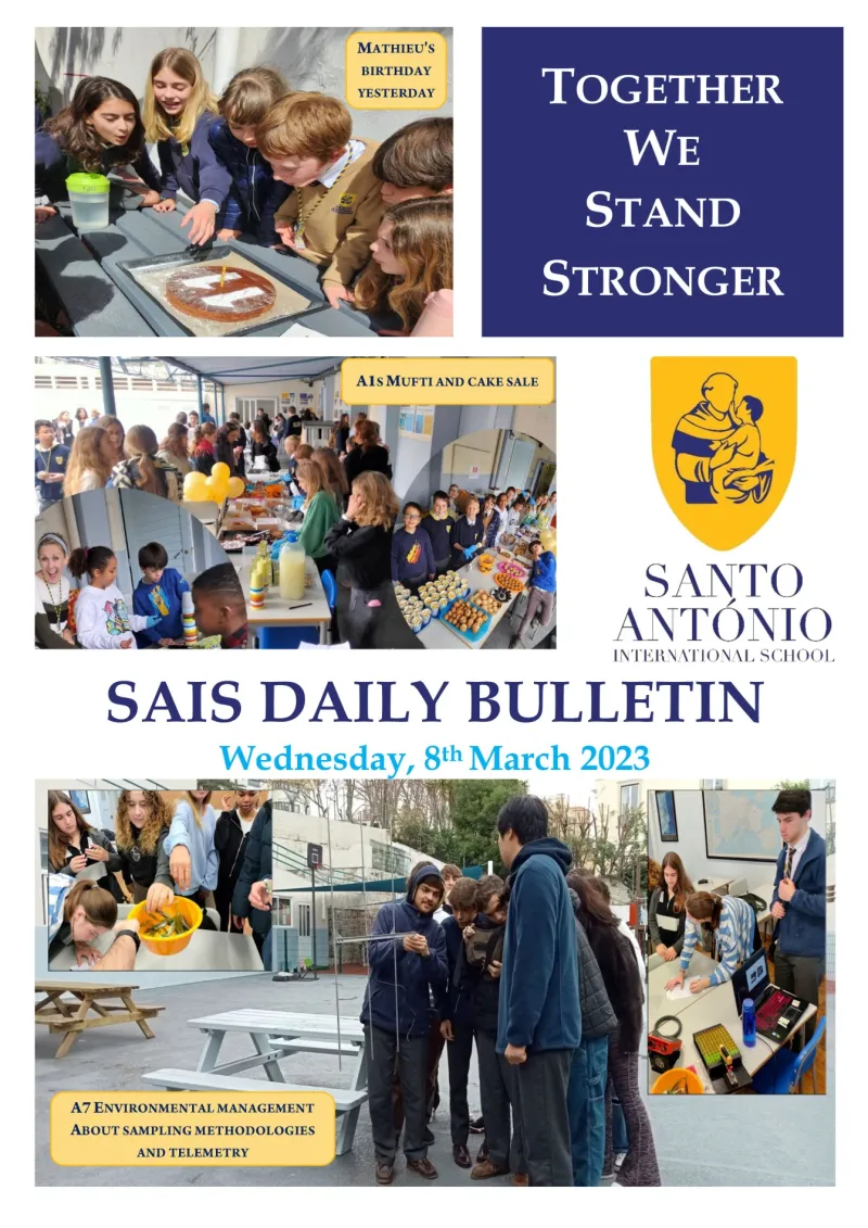 Daily bulletin 8th MARCH SAIS