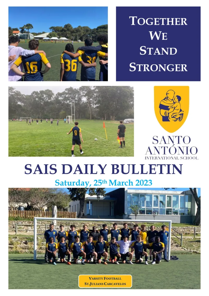 Daily bulletin Saturday 25th MARCH SAIS